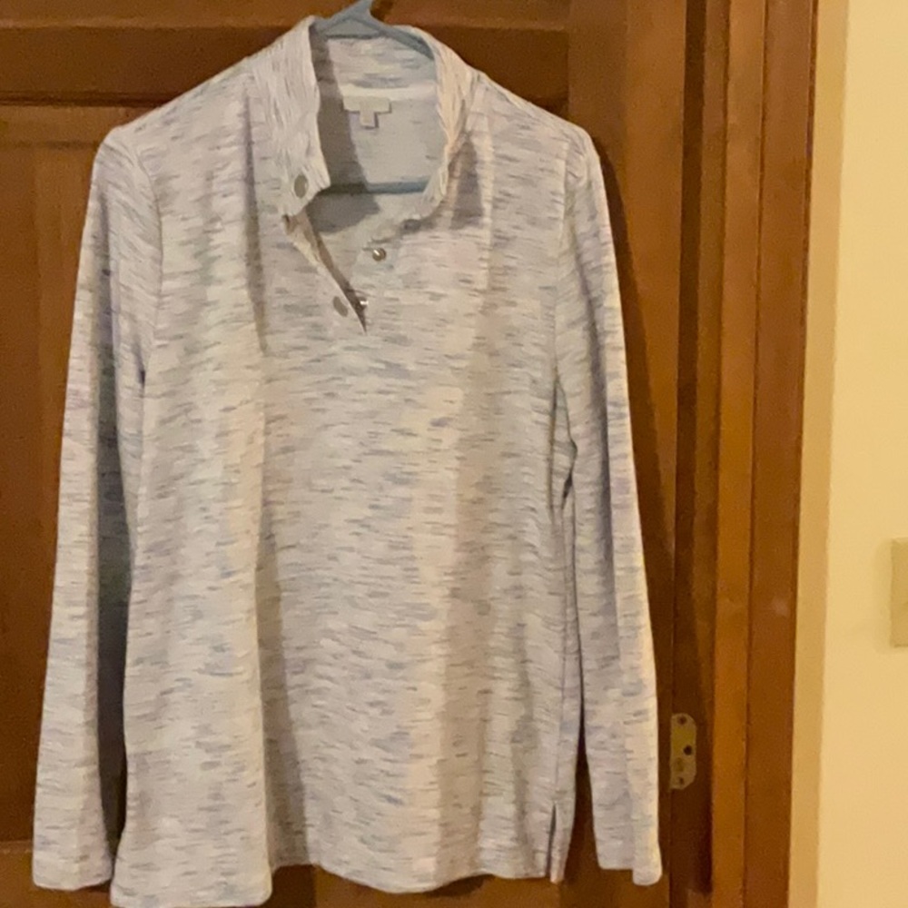 Talbots blue/pink top size M.